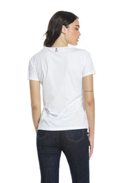 t-shirt  mezza manica con zip più collana con il pendente