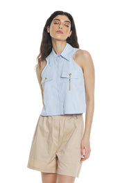 Camicia corta in cotone