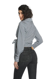 CAMICIA A RIGHE CON FIOCCO