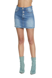 Gonna denim  con rotture