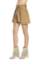 Shorts in cotone vita alta