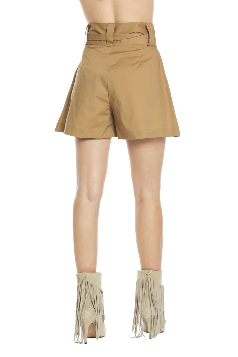 Shorts in cotone vita alta