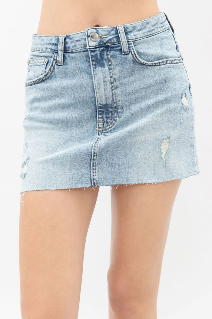 Gonna corta in denim
