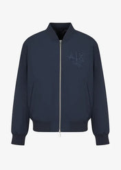 Bomber in tessuto reciclato blu navy