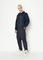 Bomber in tessuto reciclato blu navy