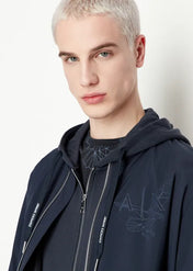 Bomber in tessuto reciclato blu navy
