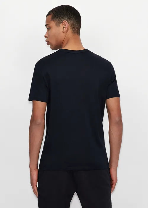 Tshirt regular fit in jersey blu