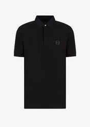 Polo in piquet nera