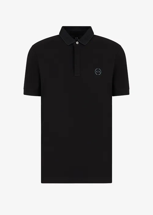 Polo in piquet nera