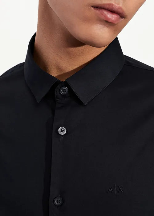 Camicia in cotone blu