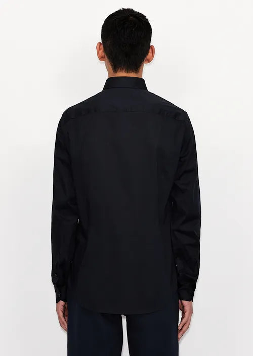 Camicia in cotone blu