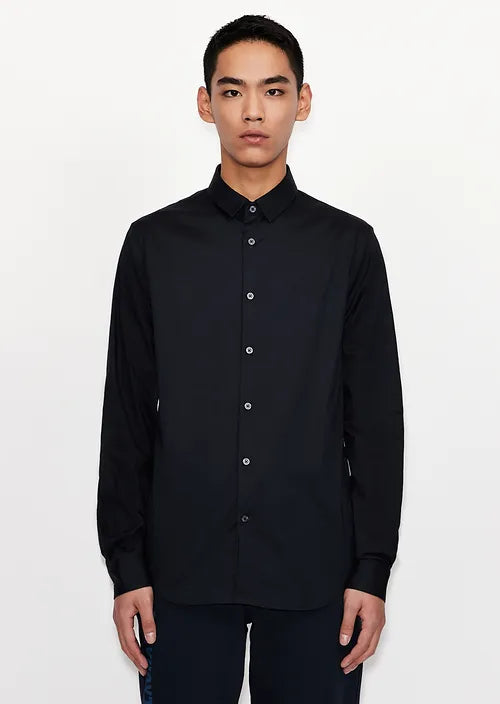Camicia in cotone blu