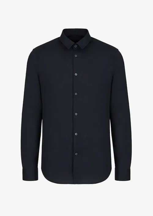 Camicia in cotone blu