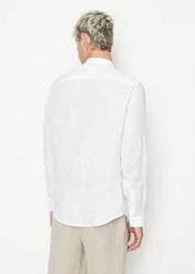 Camicia collo coreana in lino