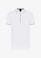Polo con logo a contrasto