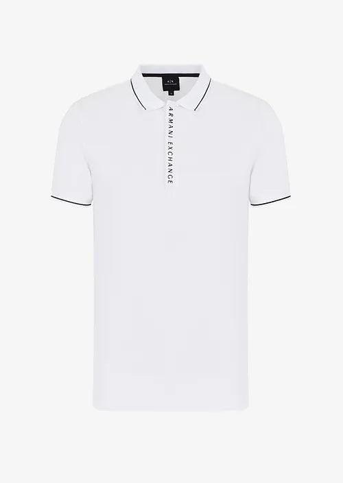 Polo con logo a contrasto