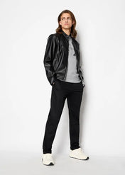 Giacca in ecopelle con zip