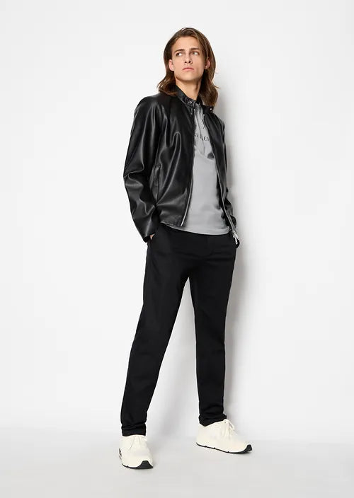 Giacca in ecopelle con zip