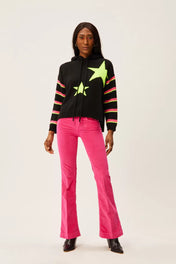 Maglia jacquard con cappuccio