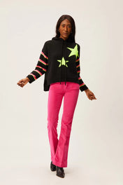 Maglia jacquard con cappuccio