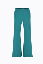 Pantaloni flare monocolour con piega stirata
