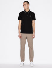 Polo con logo nera