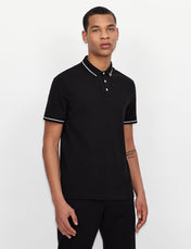 Polo in cotone nera