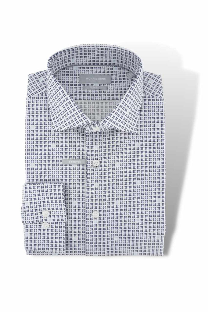 Camicia micro-fantasia stretch
