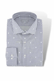 Camicia micro-fantasia stretch