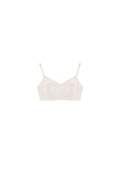 Top cropped in pizzo azzurro