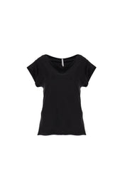 Blusa effetto satin scollo morbido