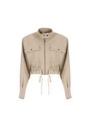 Giubbino cropped con coulisse