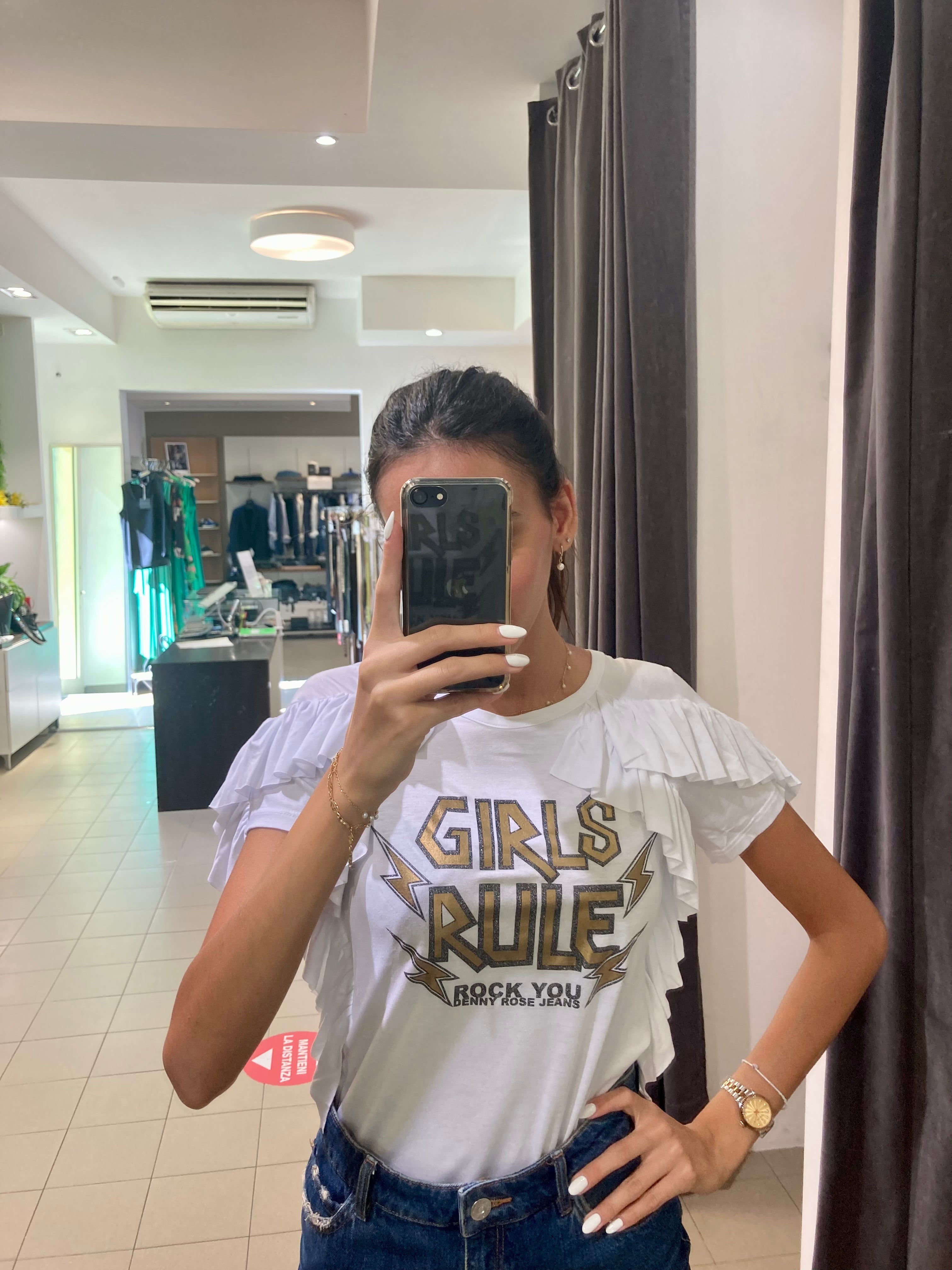 T-shirt con dettaglio sulla spalla DENNY ROSE
