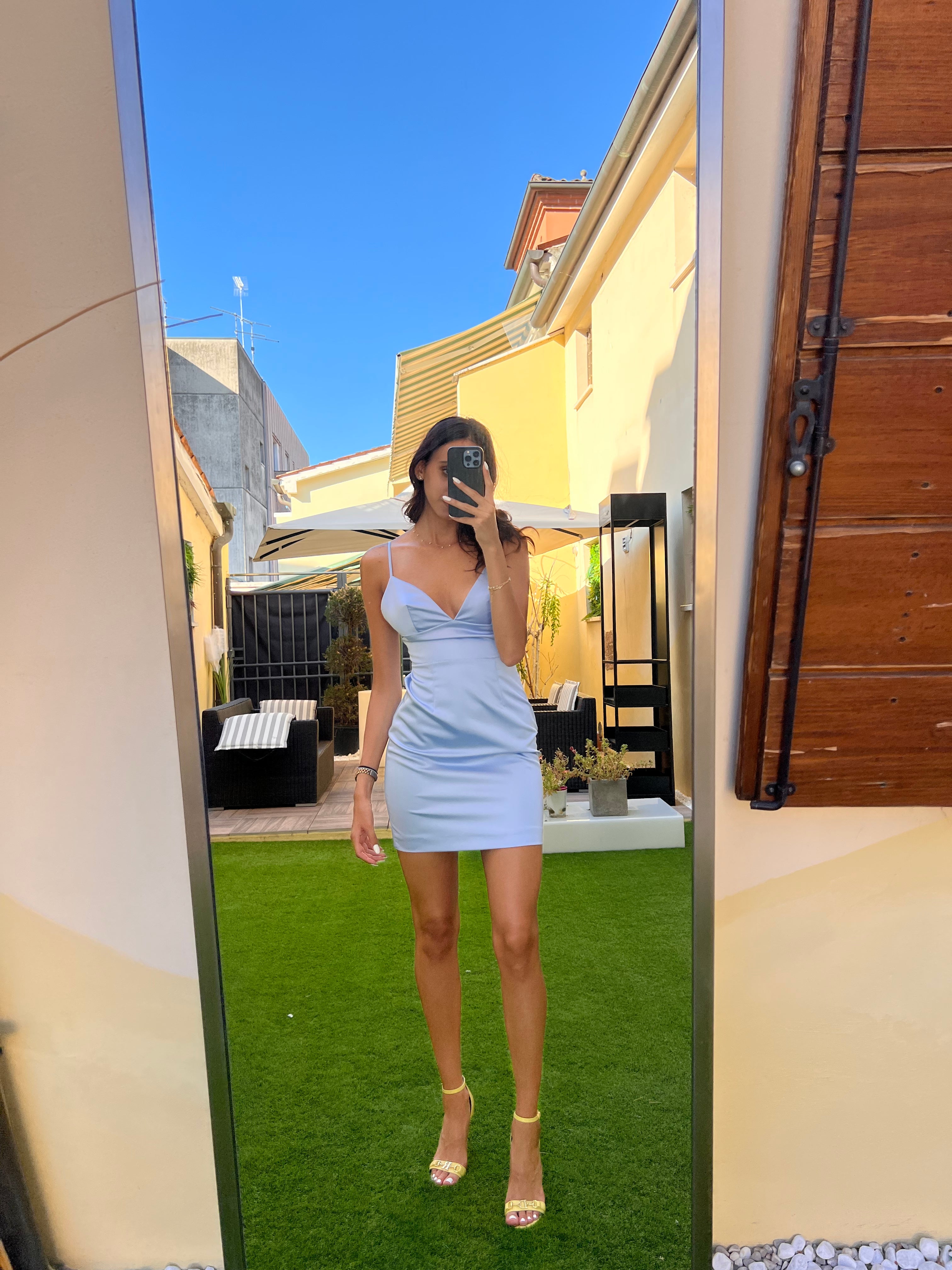 Mini abito in raso