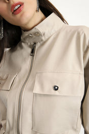 Giubbino cropped con coulisse