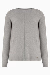 Maglia girocollo con motivo treccia