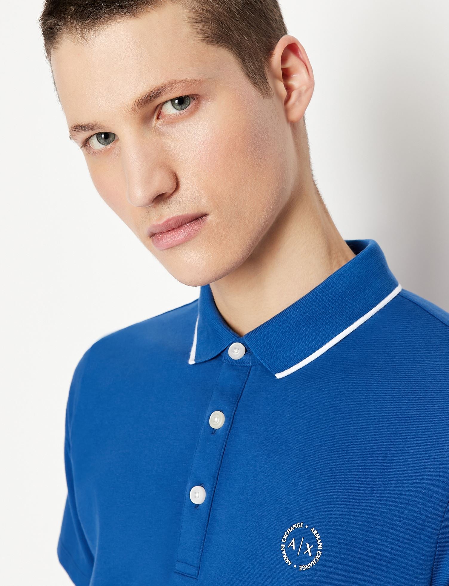 Polo con logo bluette