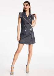 Abito in denim doppiopetto