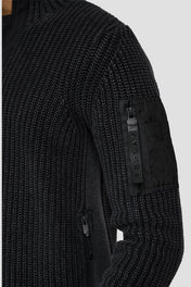 Cardigan con zip in puro cotone