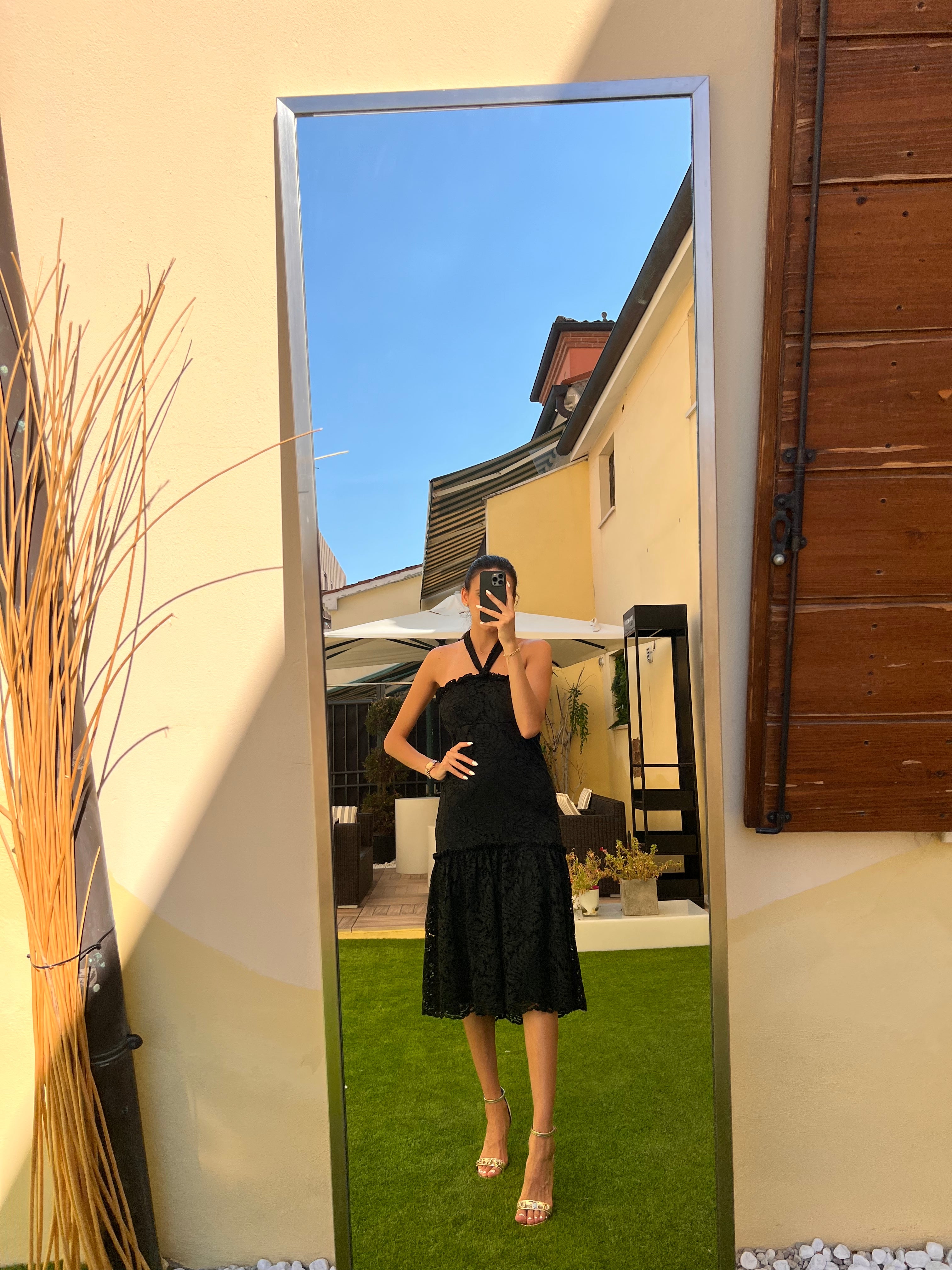 Abito midi in pizzo