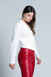Camicia con bottoncini e bustino alto