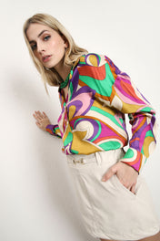 Blusa fantasia astratta