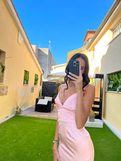 Mini abito in raso