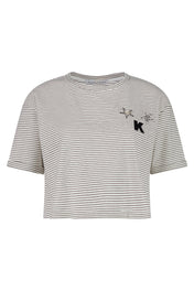 Tshirt cropped a righe