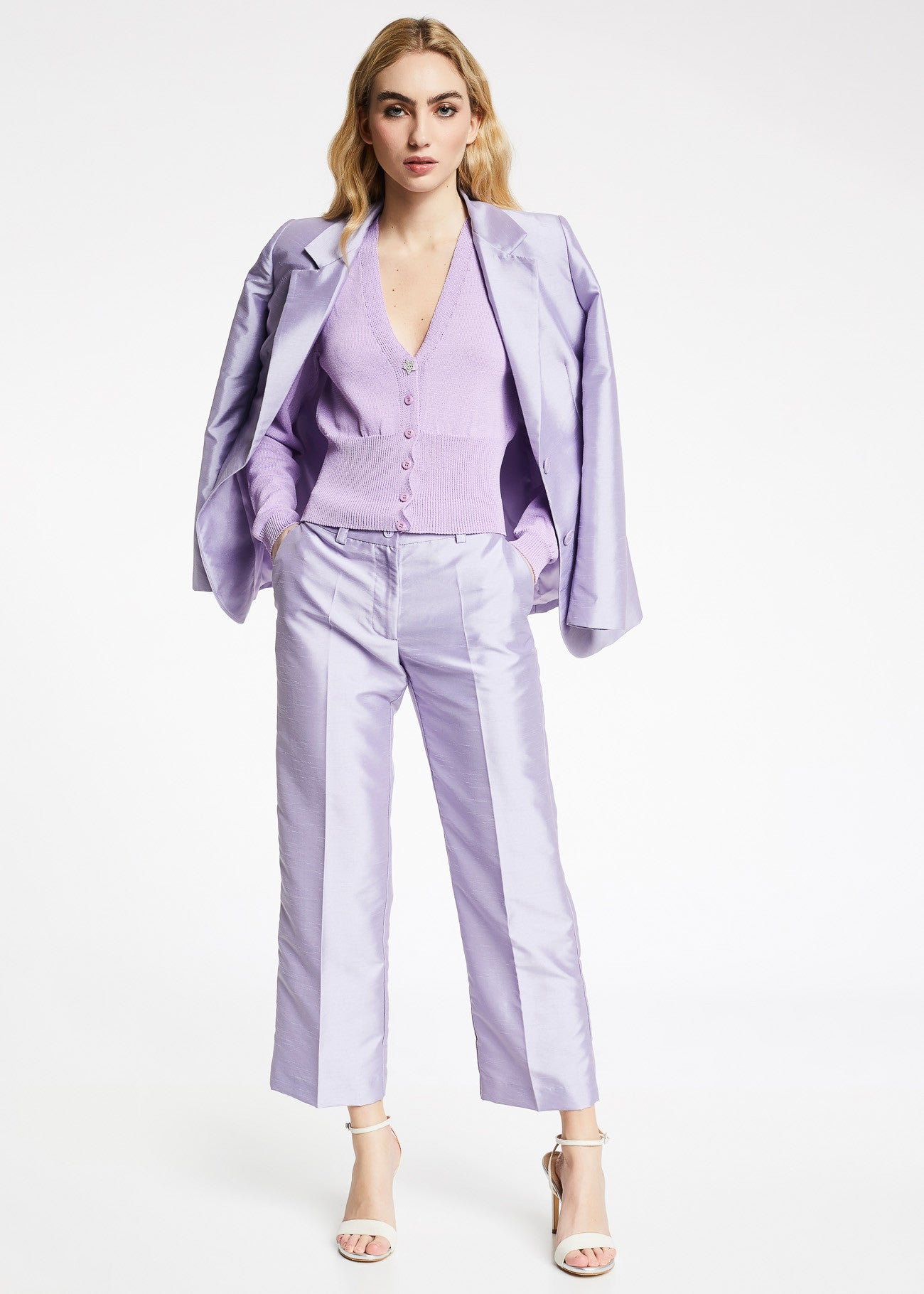Pantaloni in shantung