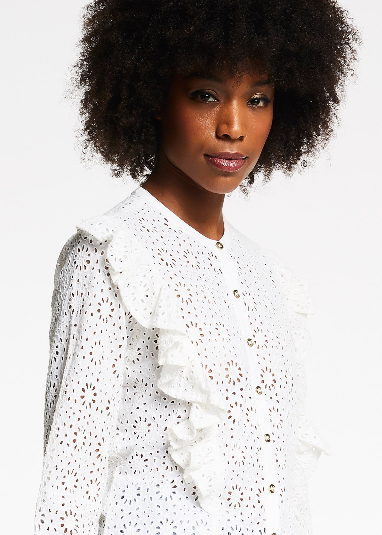 Camicia in pizzo sangallo