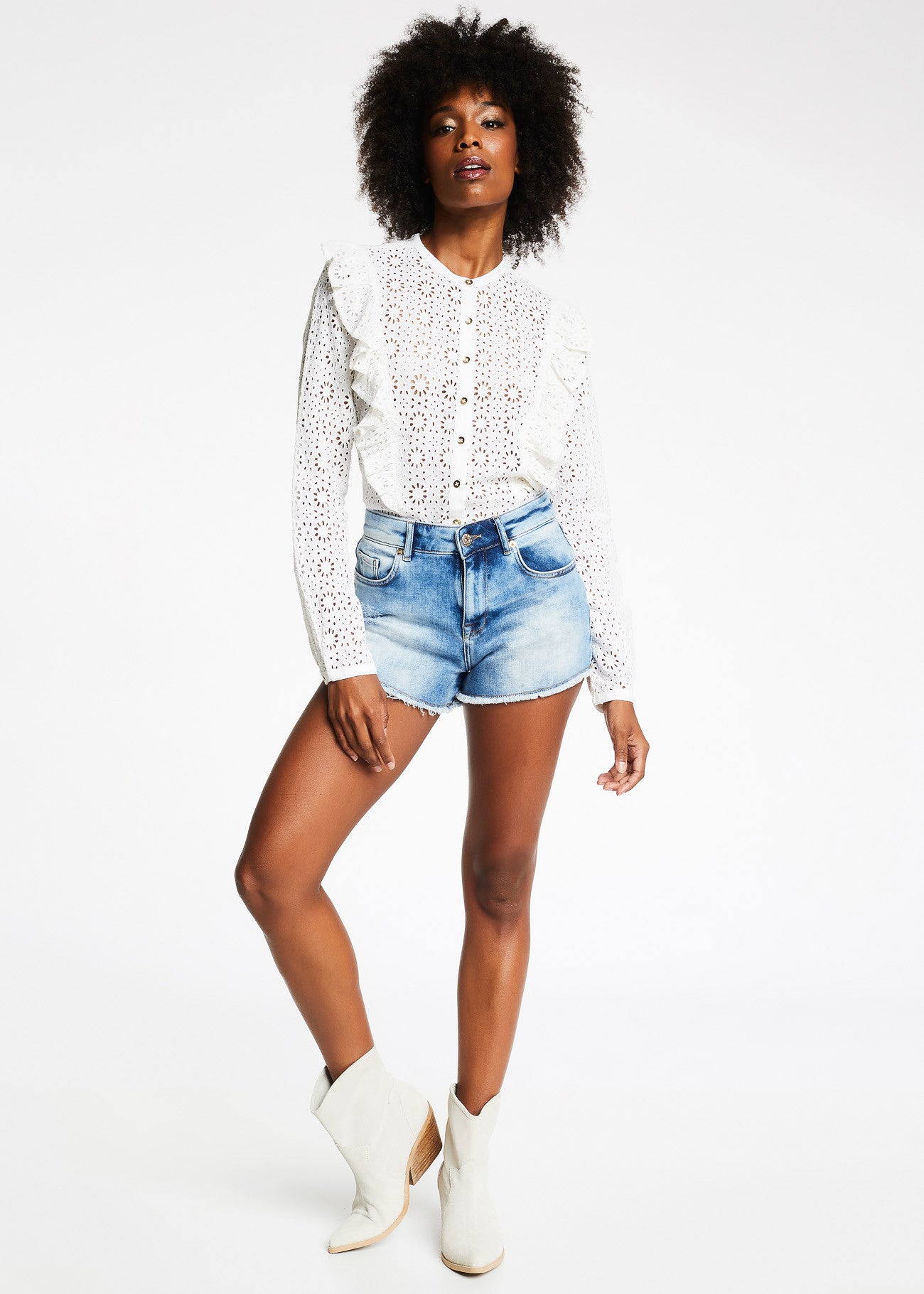 Camicia in pizzo sangallo