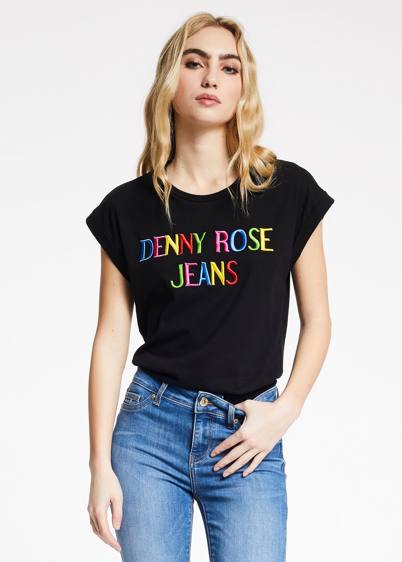 Tshirt con logo multicolor