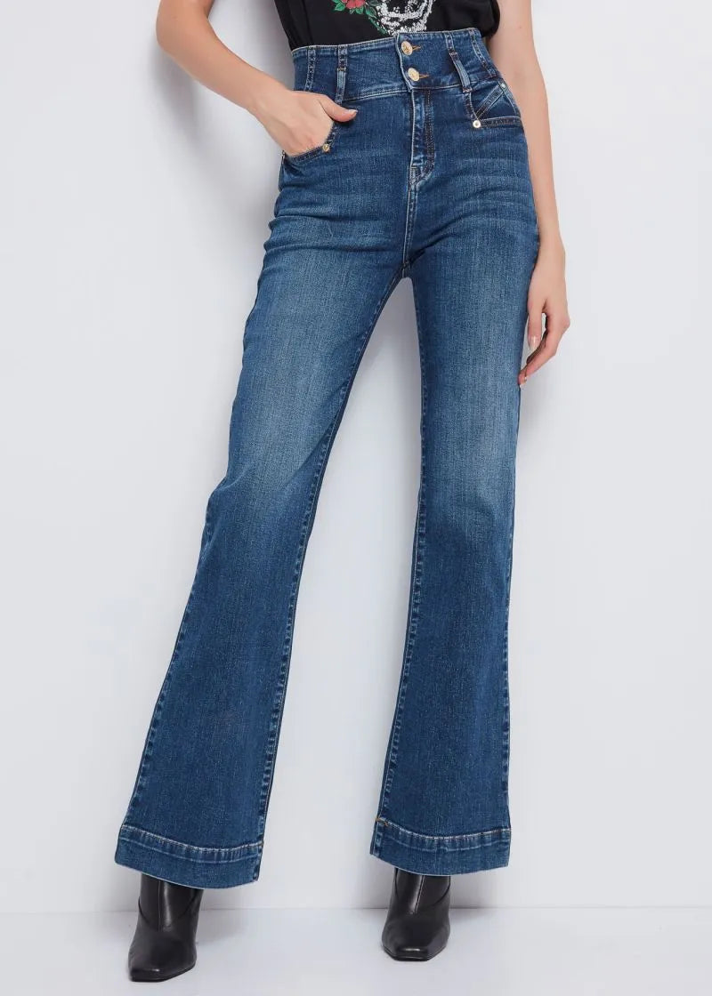 Jeans con stampa lettering
