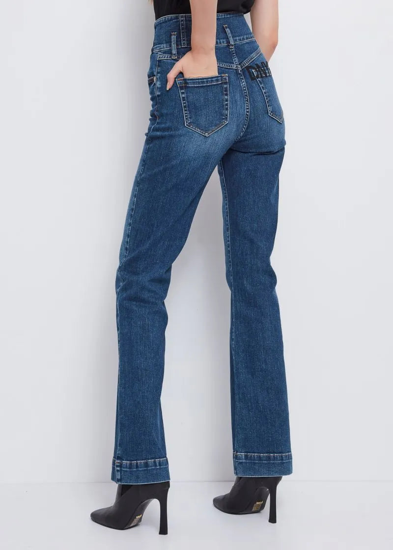 Jeans con stampa lettering